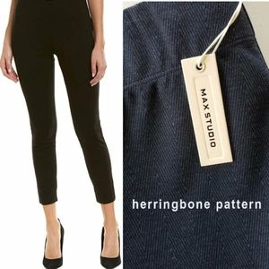Max Studio trousers high waist ponte pull on soft ankle skinny pants Sma…